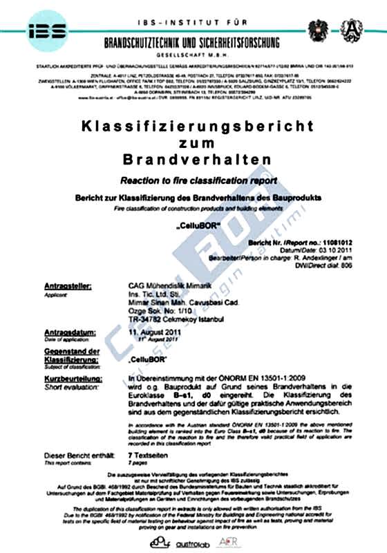 Fire Test Report by IBS